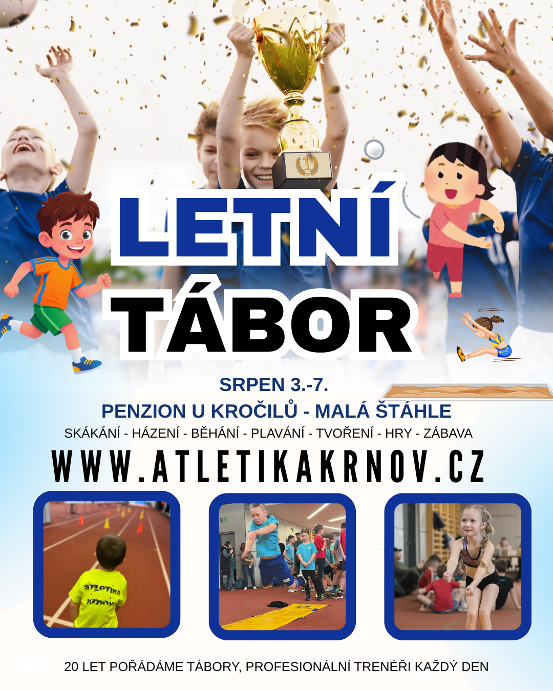 Blue and White Modern Kids Football Camp Instagram Post-2